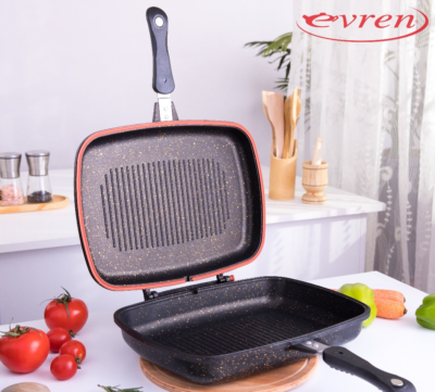 Подвійна квадратна сковорода Гриль ТМ “Evren”